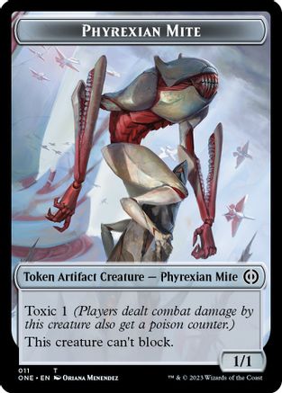 Phyrexian Mite // Phyrexian Insect Double-Sided Token [Phyrexia: All Will Be One Commander Tokens]-3