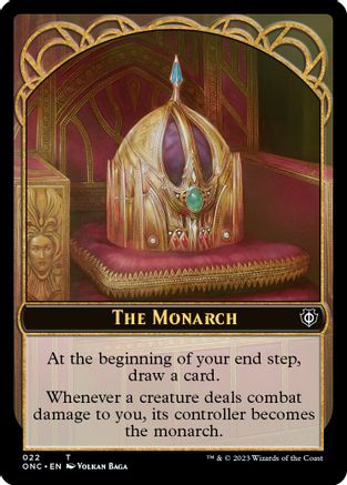 The Monarch // Golem Double-Sided Token [Phyrexia: All Will Be One Commander Tokens]-3