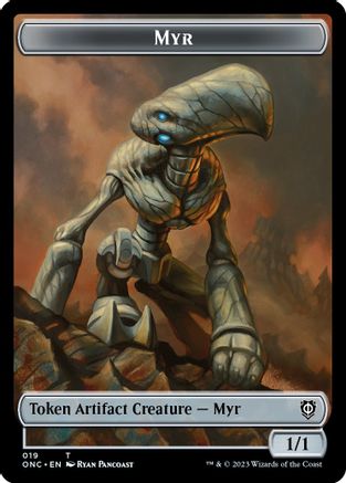 Myr // Thopter Double-Sided Token [Phyrexia: All Will Be One Commander Tokens]-3