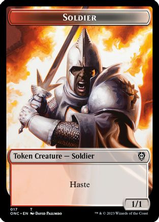 Soldier (017) // Eldrazi Double-Sided Token [Phyrexia: All Will Be One Commander Tokens]-3