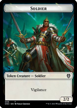 Soldier (008) // Angel Double-Sided Token [Phyrexia: All Will Be One Commander Tokens]-3
