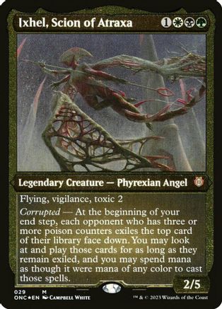 Ixhel, Scion of Atraxa (Foil Etched) (Display Commander) [Phyrexia: All Will Be One Commander]-3