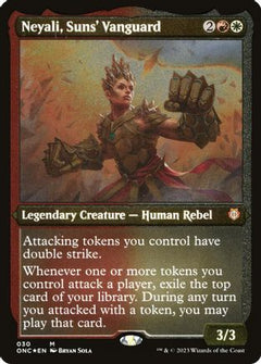 Neyali, Suns' Vanguard (Foil Etched) (Display Commander) [Phyrexia: All Will Be One Commander]-3