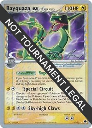 Rayquaza ex (97/101) (Delta Species) (Legendary Ascent - Tom Roos) [World Championships 2007]-1