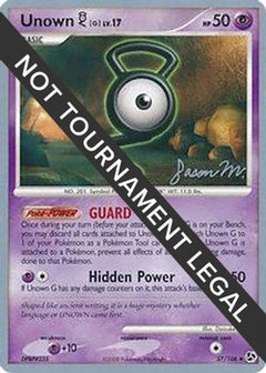 Unown G LV.17 (57/106) (Queengar - Jason Martinez) [World Championships 2009]-1