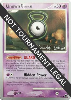 Unown G LV.17 (57/106) (Stallgon - David Cohen) [World Championships 2009]-1