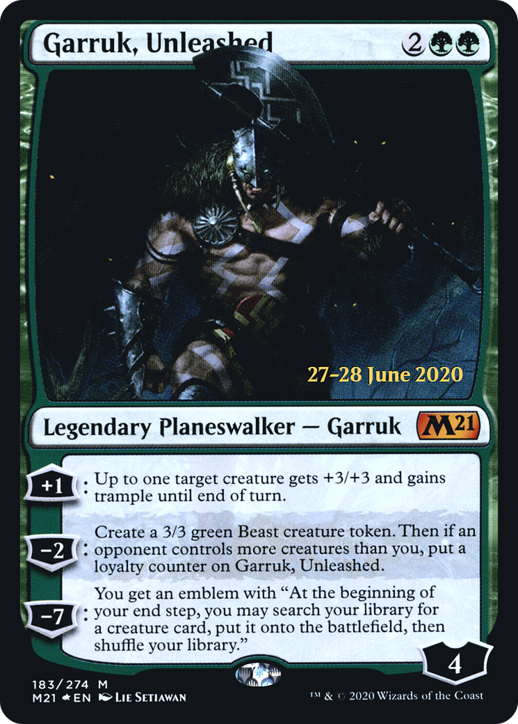 Garruk, Unleashed [Core Set 2021 Prerelease Promos]-1
