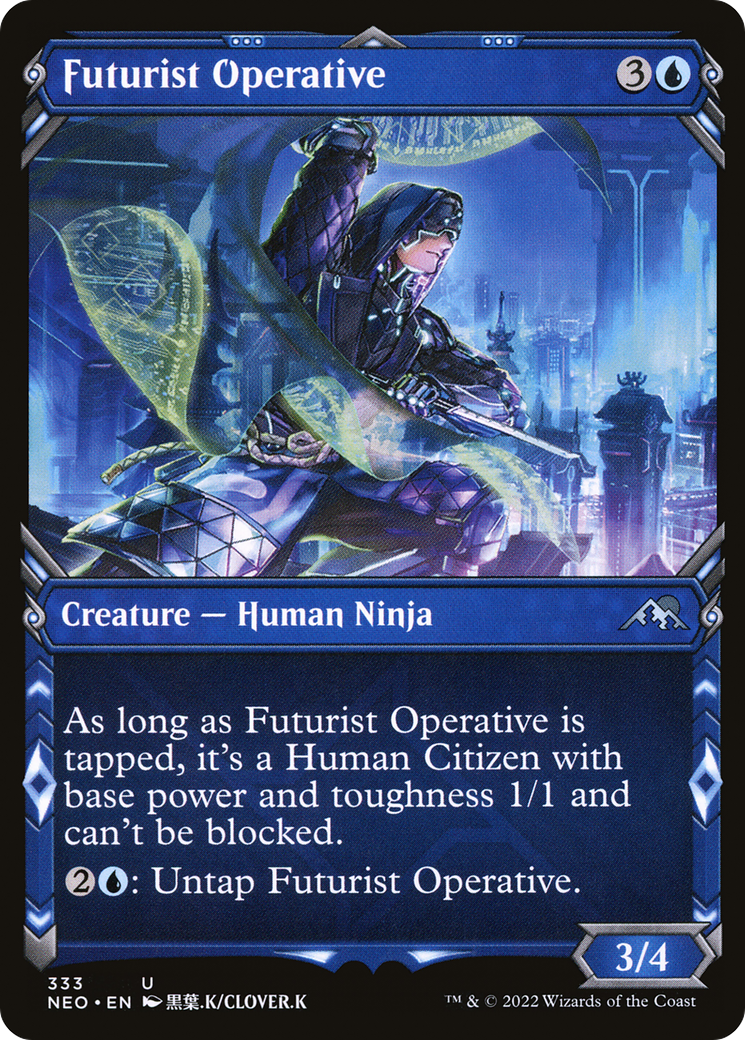 Futurist Operative (Showcase Ninja) [Kamigawa: Neon Dynasty]-1