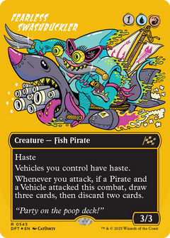 Fearless Swashbuckler (Borderless) (First-Place Foil) [Aetherdrift]-1