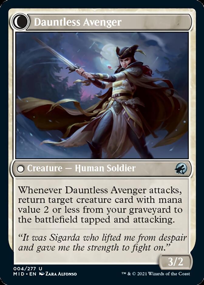 Bereaved Survivor // Dauntless Avenger [Innistrad: Midnight Hunt]-2