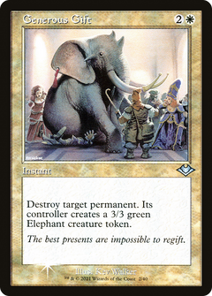 Generous Gift (Retro Frame) (MH1-002) - Modern Horizons 1 Timeshifts Etched Foil-1