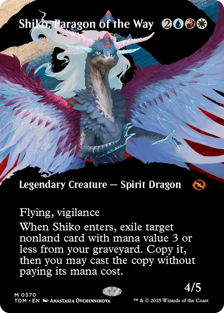 Shiko, Paragon of the Way (Borderless) [Tarkir: Dragonstorm]-1