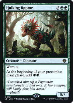 Hulking Raptor [The Lost Caverns of Ixalan Prerelease Cards]-1