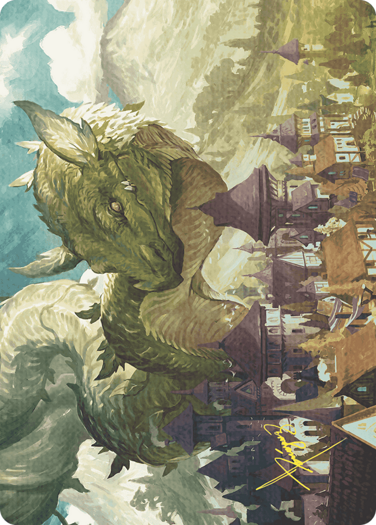 Beanstalk Wurm // Beanstalk Wurm (AWOE-023) - Wilds of Eldraine Art Series (Borderless) Foil-1