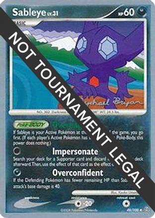 Sableye LV.31 (48/100) (Happy Luck - Mychael Bryan) [World Championships 2010]-1