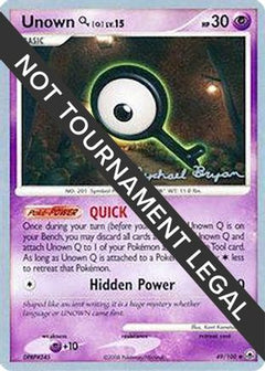 Unown Q LV.15 (49/100) (Happy Luck - Mychael Bryan) [World Championships 2010]-1