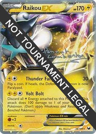 Raikou EX (38/108) (Anguille Sous Roche - Clement Lamberton) [World Championships 2013]-1