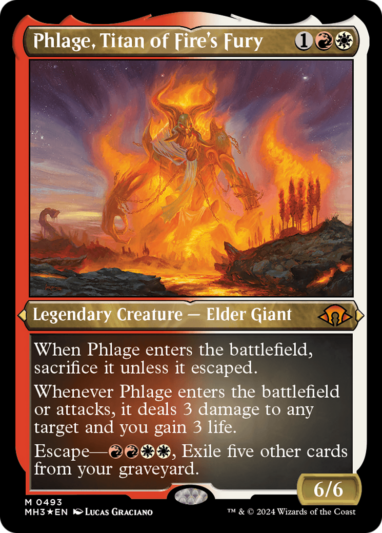 Phlage, Titan of Fire's Fury (Foil Etched) [Modern Horizons 3]-1