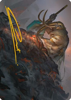 Against All Odds Art Card (Gold-Stamped Signature) (ASONE-001) - Art Series: Phyrexia: All Will Be One-1