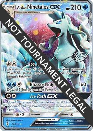 Alolan Ninetales GX (22/145) (Ice Path FTW - Zachary Bokhari) [World Championships 2017]-1
