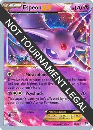 Espeon EX (52/122) (Samurai Sniper - Kabu Fukase) [World Championships 2017]-1