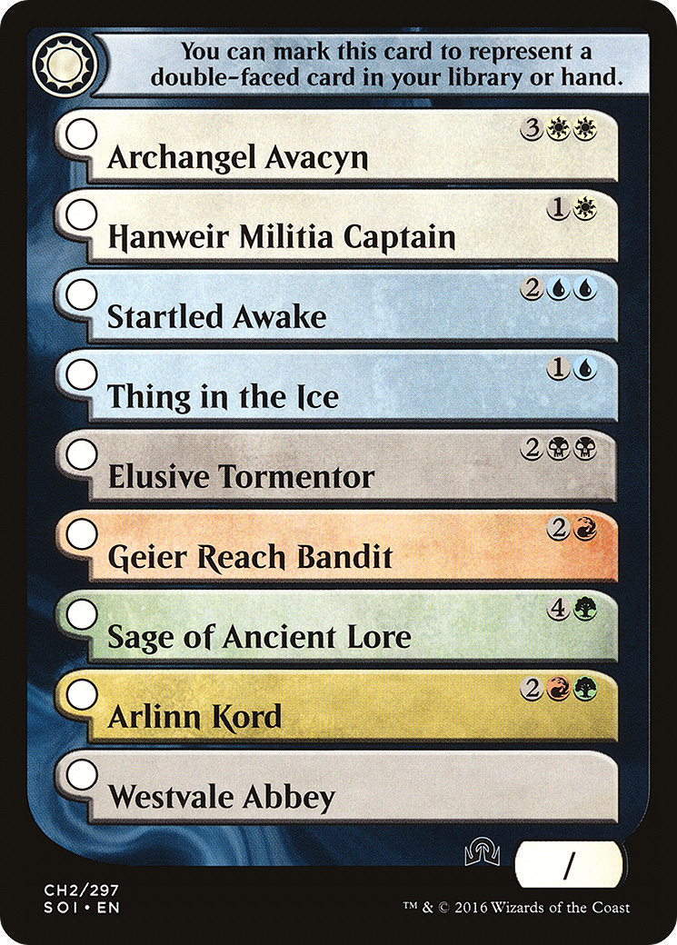 Shadows Over Innistrad Checklist 2 [Shadows over Innistrad Tokens]-1