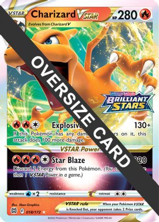 Charizard VSTAR (018/172) (Jumbo Card) [Sword & Shield: Brilliant Stars]-1