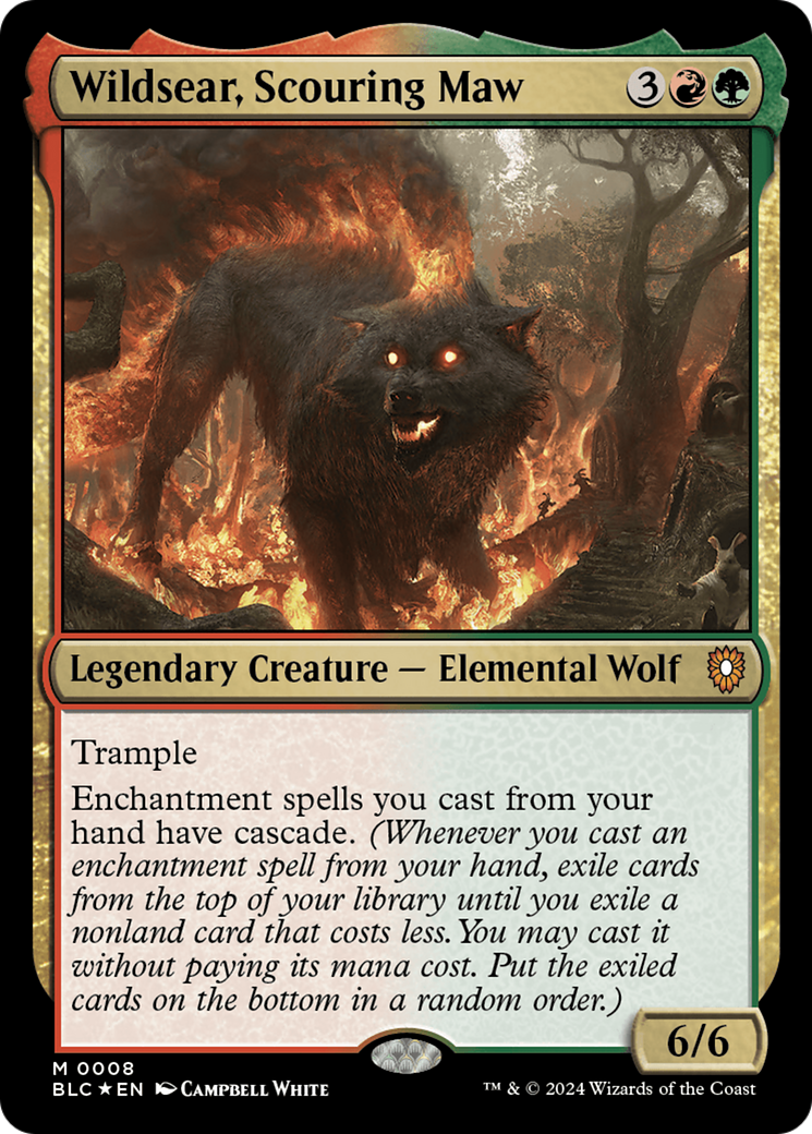 Wildsear, Scouring Maw (BLC-008) - Bloomburrow Commander Foil-1