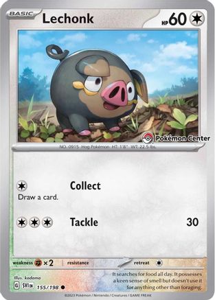 Lechonk (155/198) (Pokemon Center Exclusive) [Scarlet & Violet: Base Set]-1