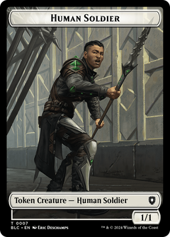 Human Soldier // Wolf (035) Double-Sided Token [Bloomburrow Commander Tokens]-3