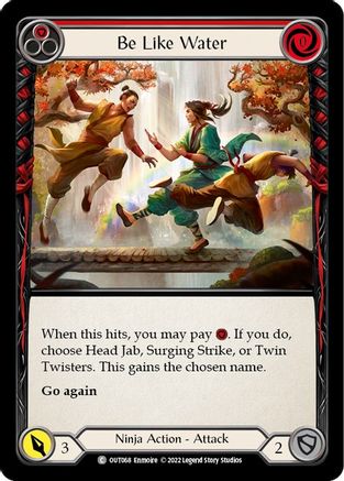 Be Like Water (Red) [OUT068] (Outsiders)  Rainbow Foil-1