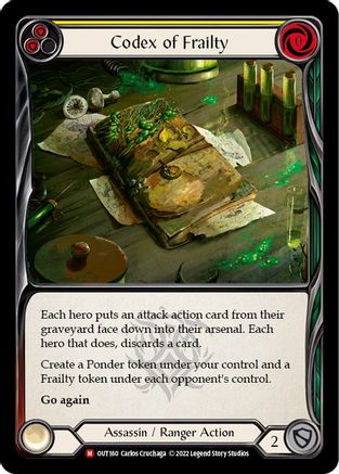 Codex of Frailty [OUT160] (Outsiders)  Rainbow Foil-1