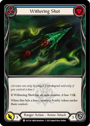 Withering Shot (Blue) [OUT138] (Outsiders)  Rainbow Foil-1