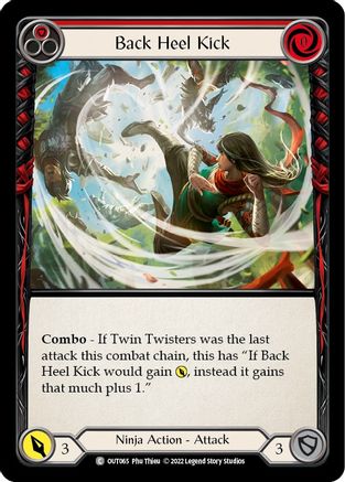 Back Heel Kick (Red) [OUT065] (Outsiders)  Rainbow Foil-3