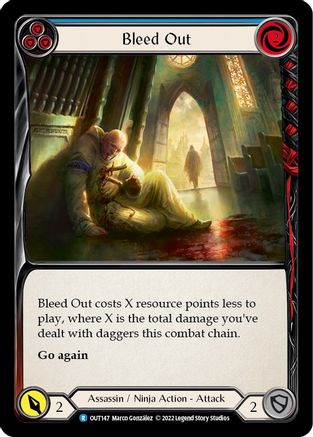 Bleed Out (Blue) [OUT147] (Outsiders)  Rainbow Foil-1
