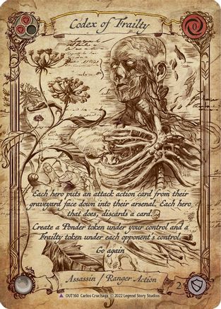 Codex of Frailty (Marvel Cold Foil) [OUT160] (Outsiders)  Cold Foil-3