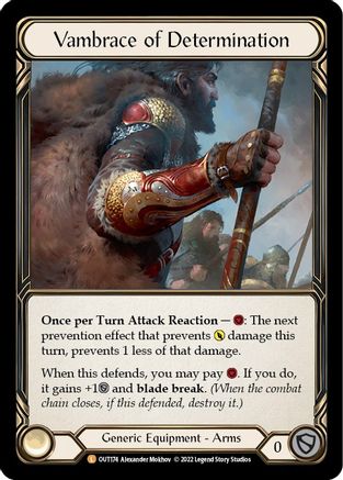 Vambrace of Determination [OUT174] (Outsiders)  Rainbow Foil-3