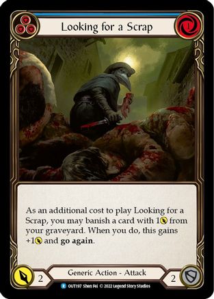 Looking for a Scrap (Blue) [OUT197] (Outsiders)  Rainbow Foil-1