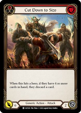 Cut Down to Size (Red) [OUT201] (Outsiders)  Rainbow Foil-1