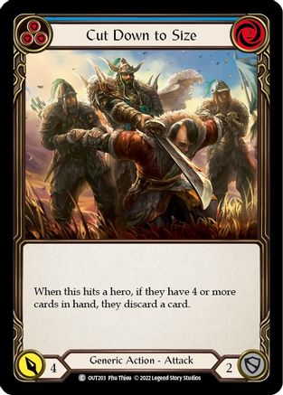 Cut Down to Size (Blue) [OUT203] (Outsiders)  Rainbow Foil-1