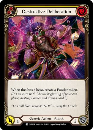 Destructive Deliberation (Yellow) [OUT205] (Outsiders)  Rainbow Foil-1