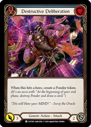 Destructive Deliberation (Blue) [OUT206] (Outsiders)  Rainbow Foil-1