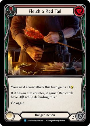 Fletch a Red Tail (Red) [OUT109] (Outsiders)  Rainbow Foil-1