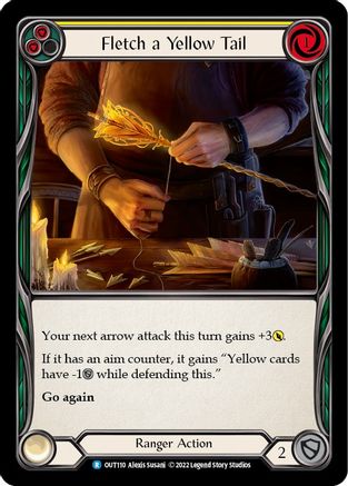 Fletch a Yellow Tail (Yellow) [OUT110] (Outsiders)  Rainbow Foil-1