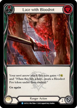 Lace with Bloodrot (Red) [OUT112] (Outsiders)  Rainbow Foil-1