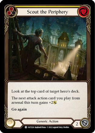 Scout the Periphery (Yellow) [OUT226] (Outsiders)  Rainbow Foil-1