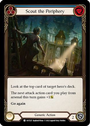 Scout the Periphery (Blue) [OUT227] (Outsiders)  Rainbow Foil-1