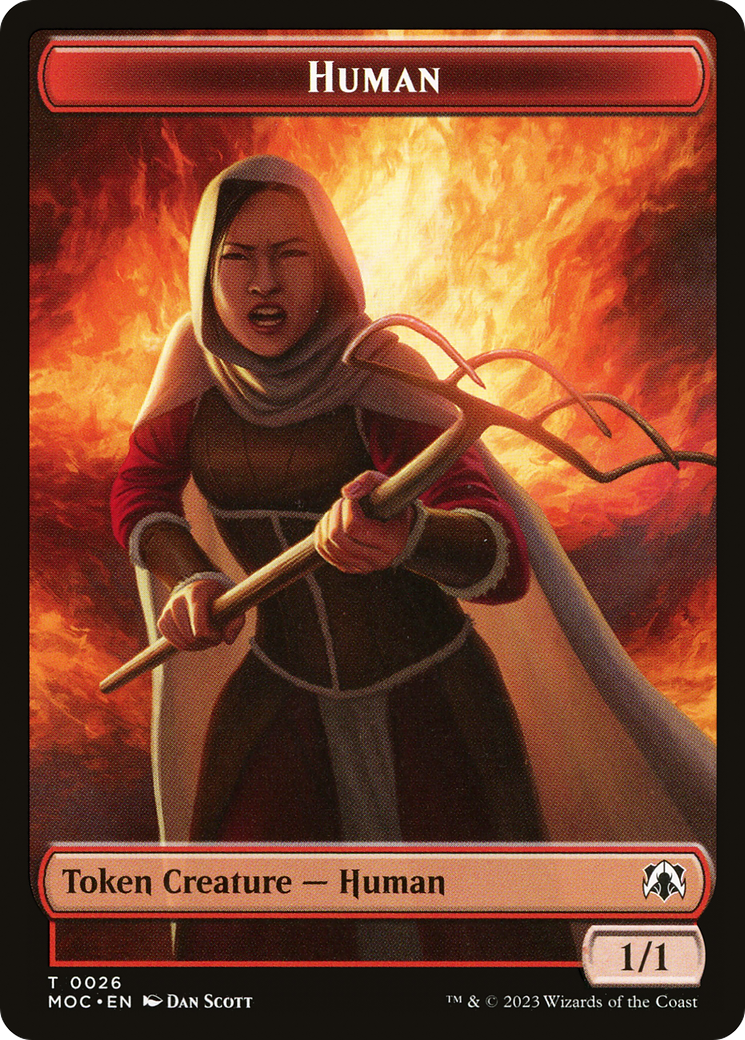 Human (TMOC-026) - March of the Machine Commander Tokens-1