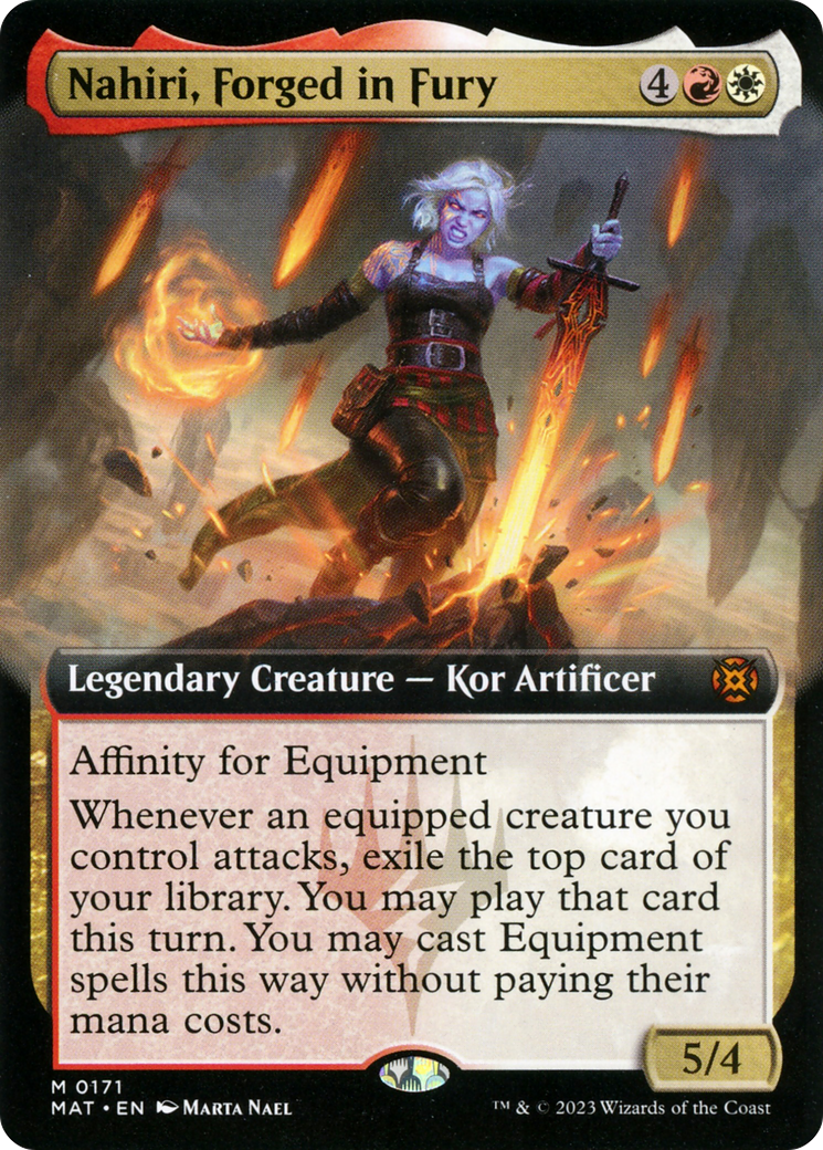 Nahiri, Forged in Fury (Extended Art) [March of the Machine: The Aftermath]-1