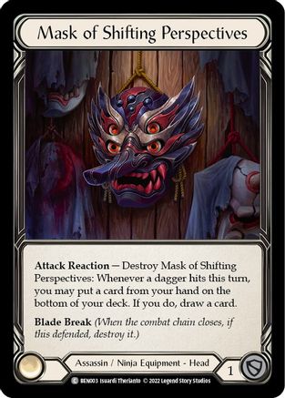 Mask of Shifting Perspectives [BEN003] (Outsiders Benji Blitz Deck)-1